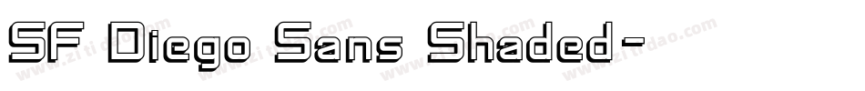 SF Diego Sans Shaded字体转换